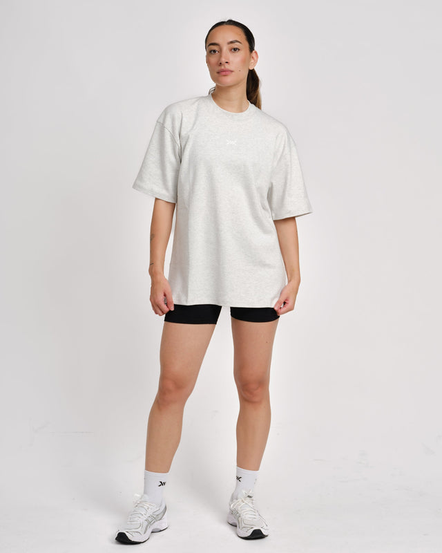 Caged T-shirt 'CBU' – Ljusgrå