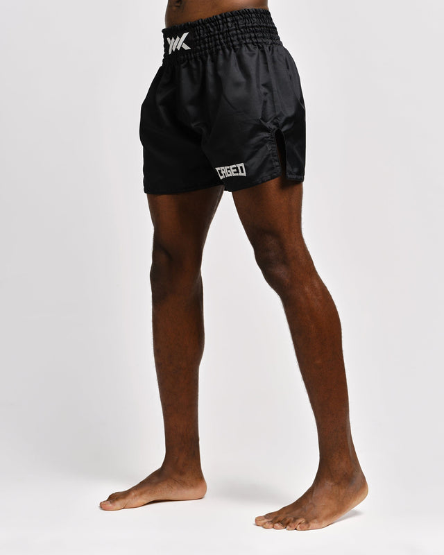 Caged Muay Thai Shorts Classic - Black/White