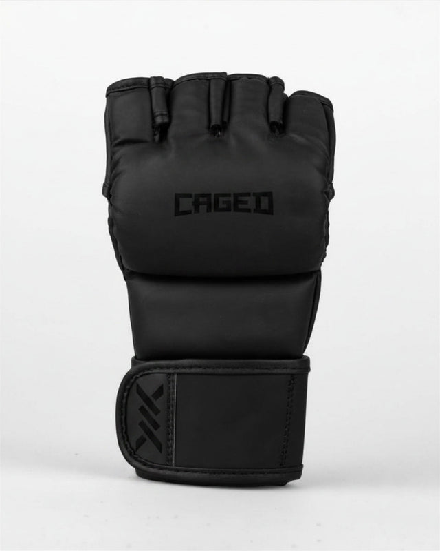 MMA rukavice Caged Shadow – Mat Černé
